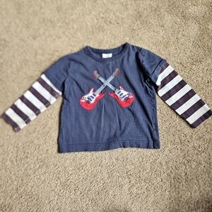 Mini Boden Guitar Long Sleeve Shirt